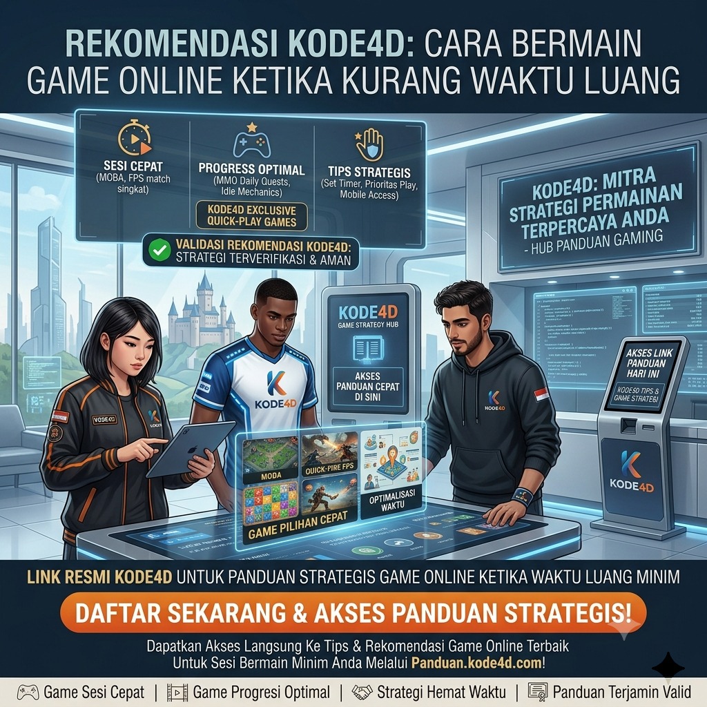 KODE4D: Link Rekomendasi Cara Bermain Game Online Ketika Kurang Waktu Luang